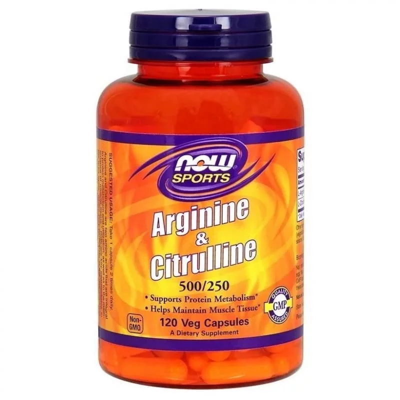 NOW Arginine 500mg Citruline 250mg 240 caps фото