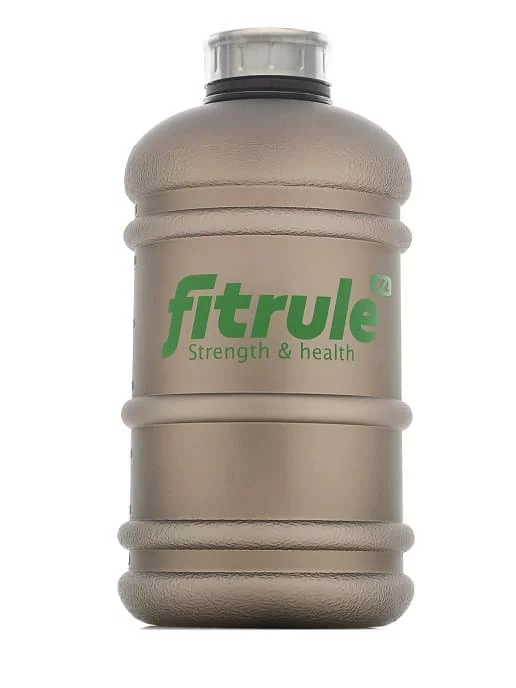 FitRule Бутыль прорезиненная металлическая крышка 2,2L (Черная) фото