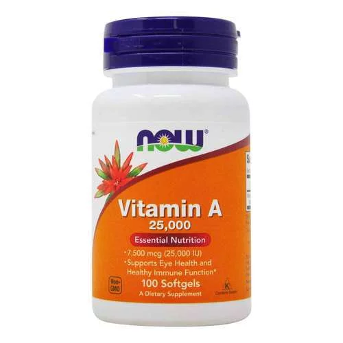 NOW Vitamin A 25000 IU 100 softgels фото