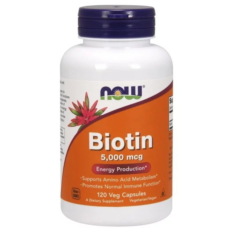 NOW Biotin 5000mcg 120 caps фото