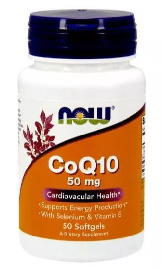 NOW CoQ10 50mg+ Vit E 50 caps фото